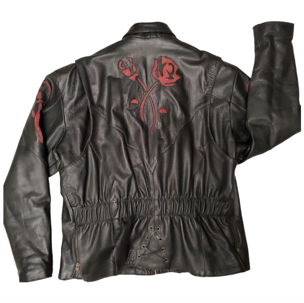 Jamin Leather Jacket w/inlays and Removable Liner Men's XXL Motorcycle Coat - Picture 3 of 10